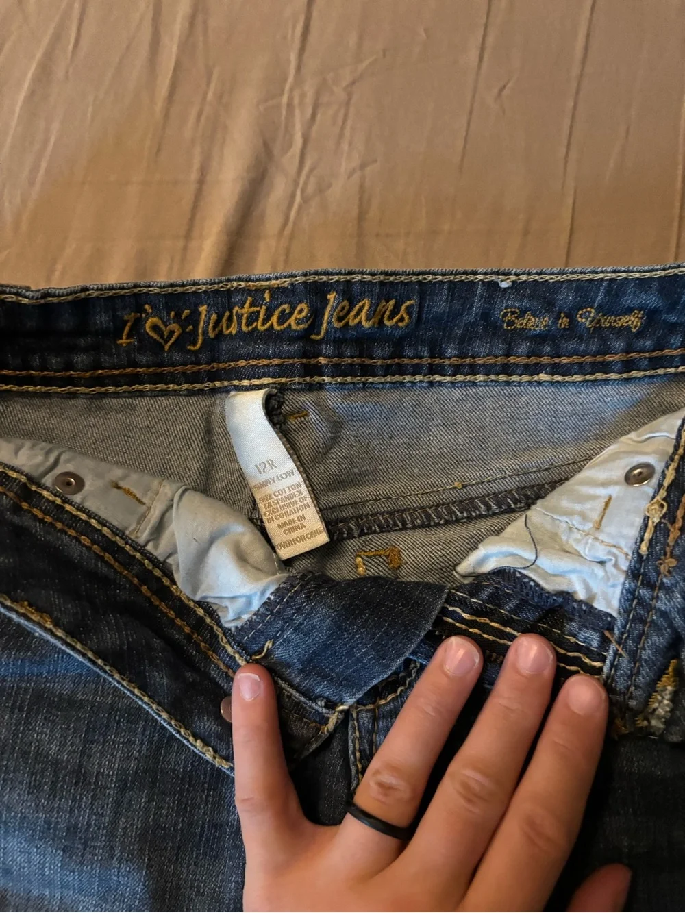 Justice Dark Blue Denim Shorts